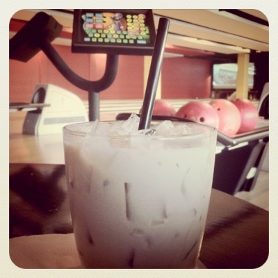 The Dude Abides. White Russian at Bowling Alley.jpg